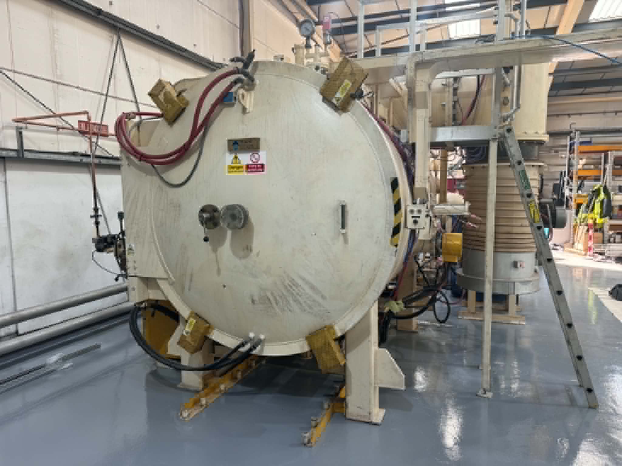 Furnace in location, shown in position on-site